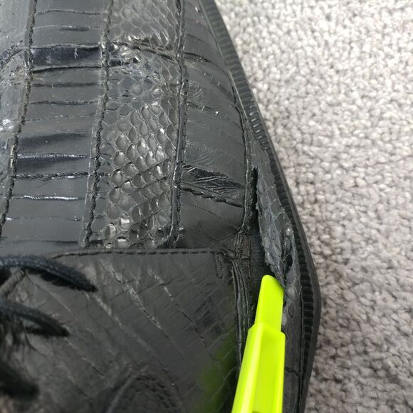 Giorgio Brutini Genuine Snake Skin Leather Mens Size 15 Dress Shoes Black - Picture 2 of 13